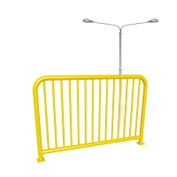 Bariera chodnikowa U11a - 150x110 z pionowymi szczeblinkami (przykręcana) żółta fi 60,3 -48,3 mm Bariera drogowa